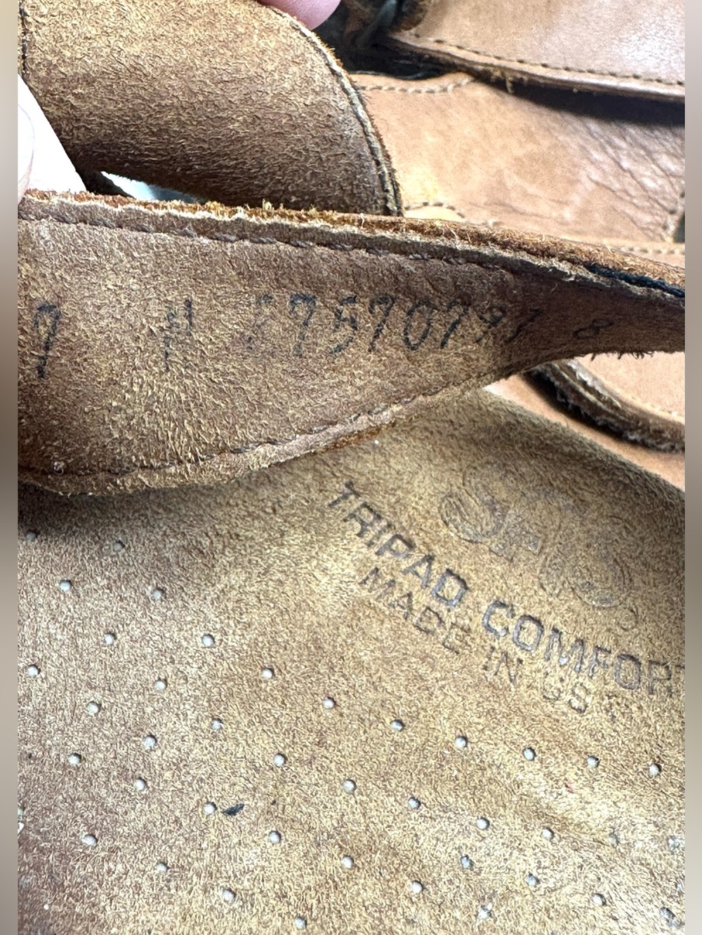 SAS Tripad Comfort Brown Leather Adjustable Strap Sandals Women Sz 7 - Picture 6 of 10
